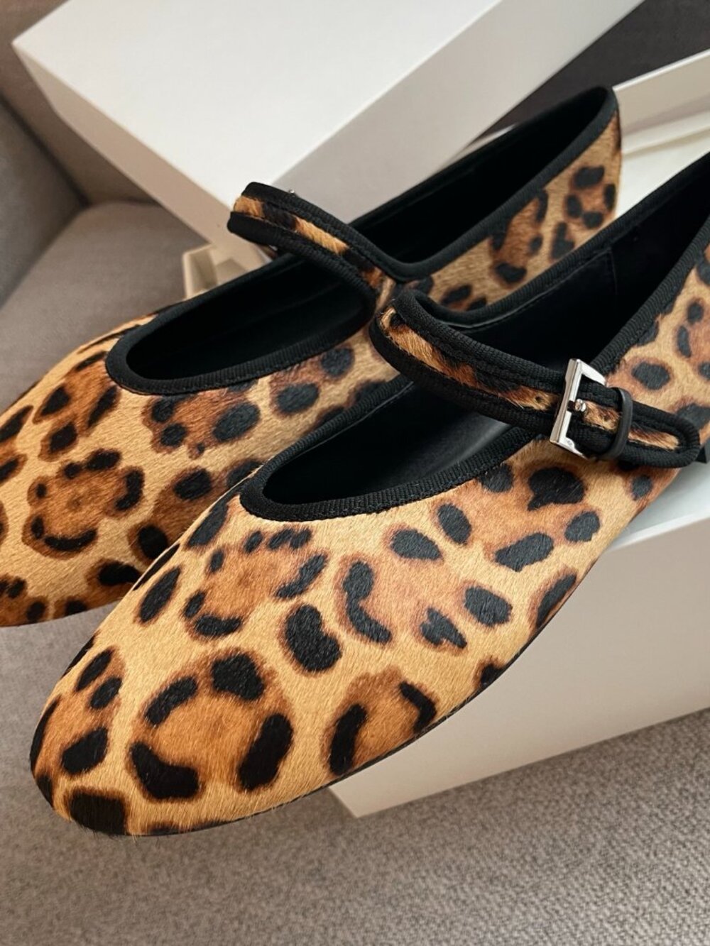 The Row Leopard-Print Calf Hair Mary Jane Flats - Picture 4 of 8